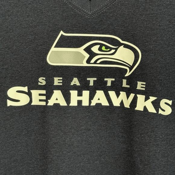 Nike Dri-Fit Seattle Seahawks V-Neck T-Shirt Women’s Medium Blue - Picture 4 of 7